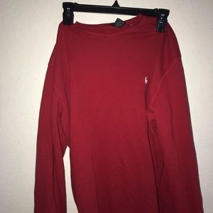 Red polo long sleeve!!